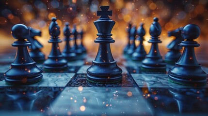 Zero-gravity chess tournament, pieces floating between moves as players engage in a strategic battle of minds, the star-studded void of space providing a dramatic and contemplative setting for