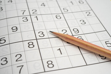 Sudoku puzzle, brain game for developing Alzheimer disease in senior patient.