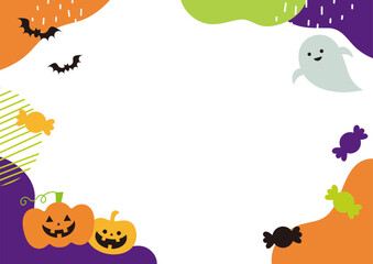 ポップなハロウィンのフレーム