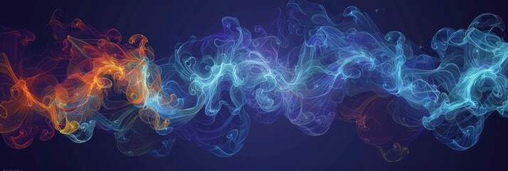 Obraz premium Abstract Smoke Design with Vibrant Colors
