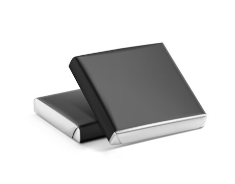 Branded chocolate squares, Neapolitan mockup for promoting business, special occasions. Vector illustration isolated on white background. Easy to use for presentation your logo, design. EPS10.