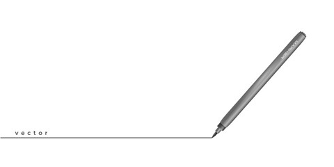 Marker for drawing.Handwritten letter. Pencil illustration.Vector illustration .	