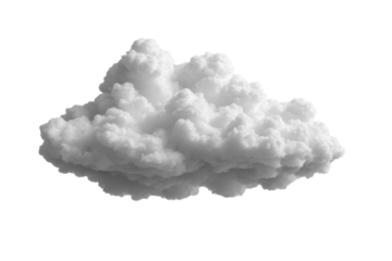 White natural cloud isolated on transparent background