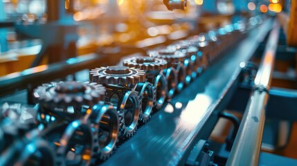 Conveyor Belt Gear Chain Drive Shaft in Manufacturing Process
