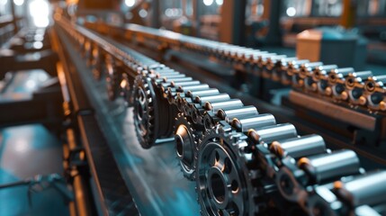 Conveyor Belt Gear Chain Drive Shaft in Manufacturing Process