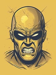 Masked superhero with unique facial features.