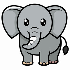 Fototapeta premium baby elephant Vector