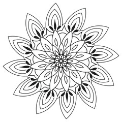 Mandala design for coloring page.