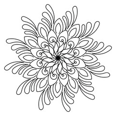 Mandala design for coloring page.