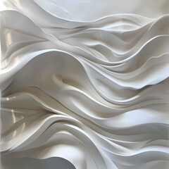 Obraz premium flowing, tranquility, abstract, smooth, white, curves, effortless, atmosphere, peace, undulations, layered, textures, depth, dimension, modern, decor, artistic, projects, backgrounds, monochrome, eleg