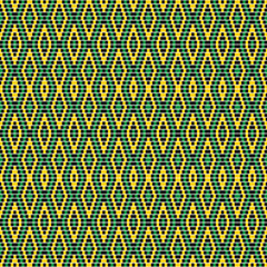 Abstract Geometric Pattern: Green and Yellow Diamond Shapes Seamless Background Design 