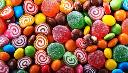 Fototapeta premium キャンディーいろいろの背景画像（Various candy background image.） 