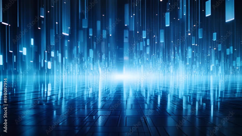 Poster glowing blockchain data , pulsating with energy, digital background, network, data