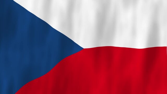 Czech Republic flag country animation 3D symbol design waving in wind movement national patriotism world culture emblem banner white red blue Central Europe