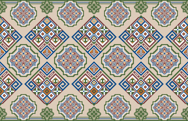Geometric Folk Pattern/B_12_Fabric Pattern Art