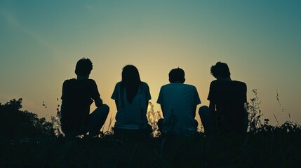 Couples joyfully stargazing beneath a crystal clear night sky filled with twinkling stars