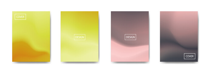 set of abstract background with beautiful gradation color, colorful background for poster flyer banner backdrop.vertical banner.cool fluid background vector illustration