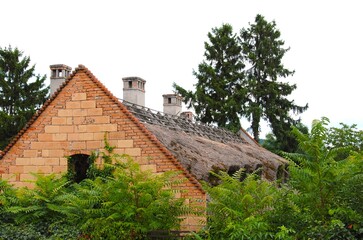 Thatched house in the center of Revfulop under renovation. The renovation of the thatched house has...