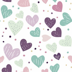  heart seamless pattern repeat, heart shaped background, seamless pattern with hearts cute style