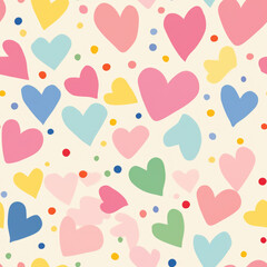 heart seamless pattern repeat, heart shaped background, seamless pattern with hearts cute style