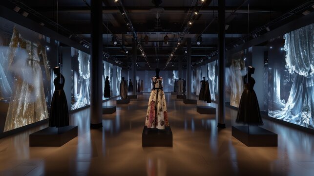 digital fashion showroom where designers showcase their collections via high-resolution 3D projections to global buyers
