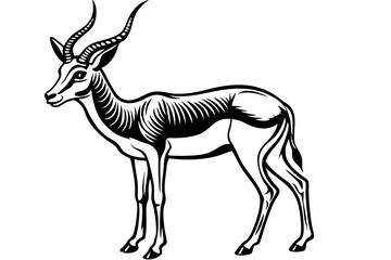 Springbok Silhouette, Springbok icon vector illustration