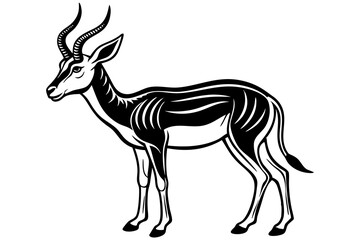 Springbok Silhouette, Springbok icon vector illustration