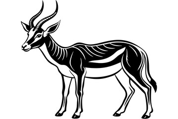 Springbok Silhouette, Springbok icon vector illustration