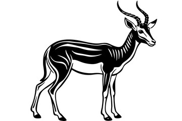 Springbok Silhouette, Springbok icon vector illustration
