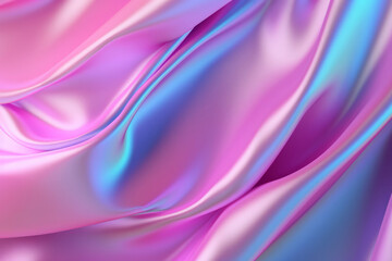 Fototapeta premium Processed collage of Iridescent fabric trendy cloth holographic texture. Background for banner