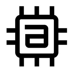 AI chip icon design