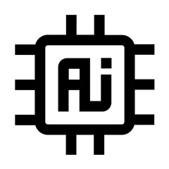 AI chip icon design