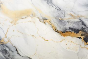 Naklejka premium Processed collage of white and gold marble texture. Background for banner, backdrop or texture