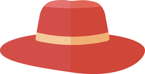 Isolated color summer hat