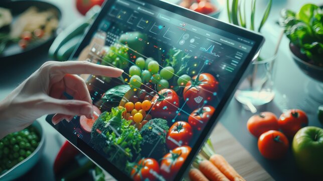 digital nutrition planning center where dietitians use software to create personalized meal plans based on clientsa?? health data