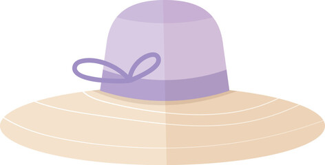 Isolated color summer hat