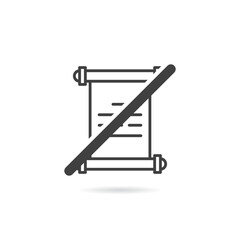 Vector Isolated No Scroll Icon