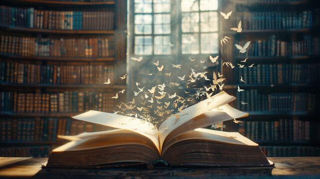 World book day. An open book background. International literacy day. Reading book. Back to school concept. Happy Book Day. Student day. Education and science. Literacy, books, paper. Copy space area