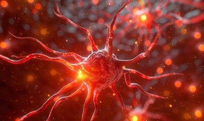 Obraz premium Neurons brain cell medical background