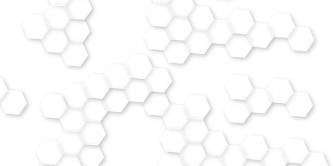 Abstract geometric background. Hexagonal technology vector abstract background. Hexagon in technology futuristic modern background vector illustration. White honeycomb texture grid.