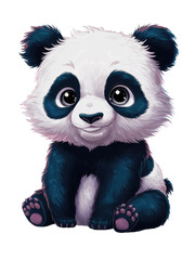Fototapeta premium Isolated PNG baby Panda Bear, GENERATIVE AI