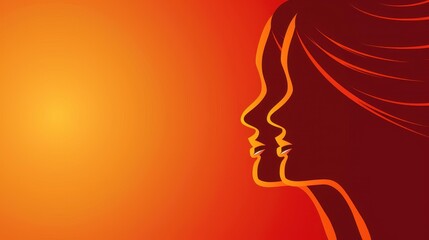 Celebrate Women History Month with this powerful illustration, showcasing the legacy of female empowerment and diverse silhouettes.