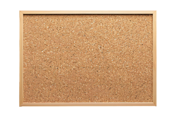 Empty cork board banner on transparent background Generative Ai