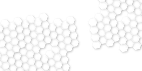 Abstract geometric background. Hexagonal technology vector abstract background. Hexagon in technology futuristic modern background vector illustration. White honeycomb texture grid.