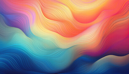 Abstract Gradient colorful Background with Delicate Waves texture for cover or poster