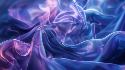 Obraz premium Blue and purple fabric creating smooth folds in abstract background