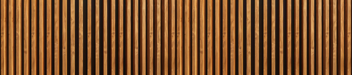 Wood background banner, brown wooden acoustic panels wall texture , seamless pattern	