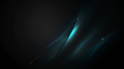 Curved lines glowing in turquoise blue on a dark abstract background