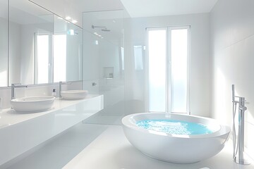 modern bathroom with shower