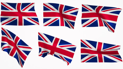 national flag background image ,wind blowing flags,3d rendering ,Flag of United Kingdom